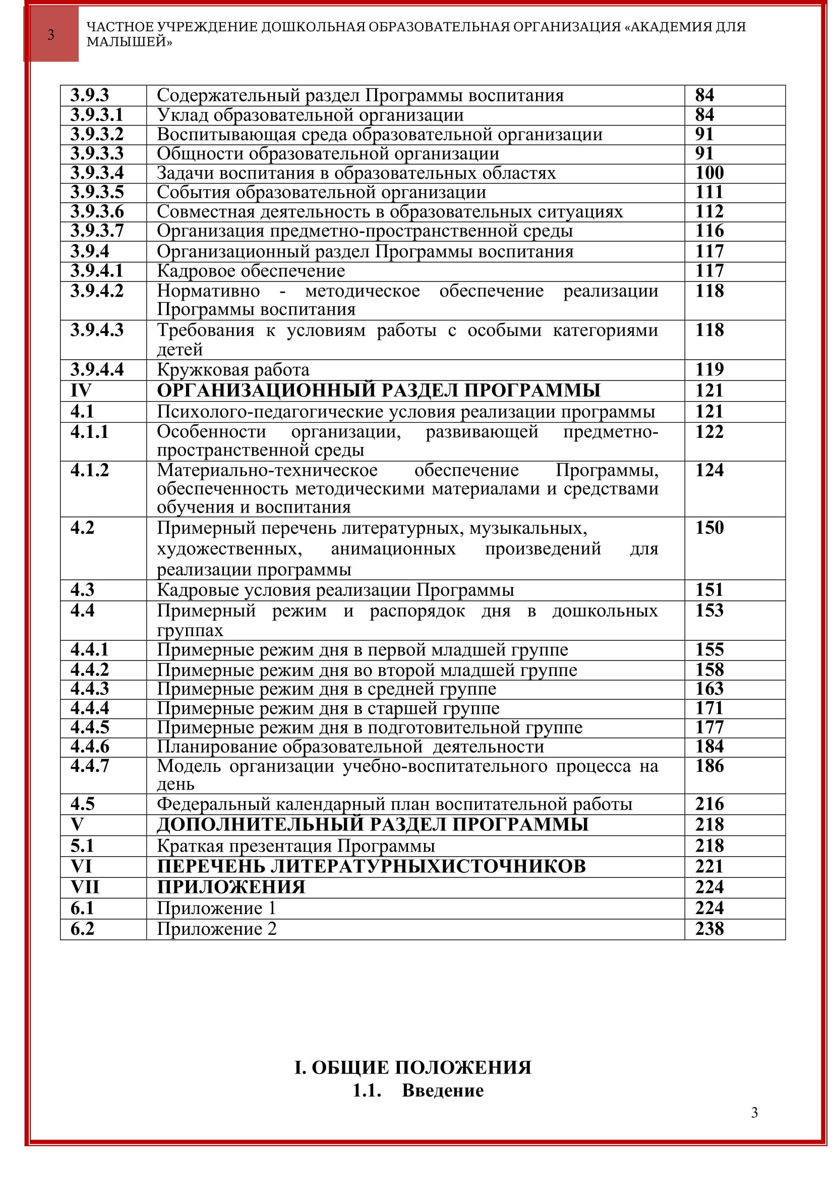 Программа ЧУ ДОО Академия для малышей